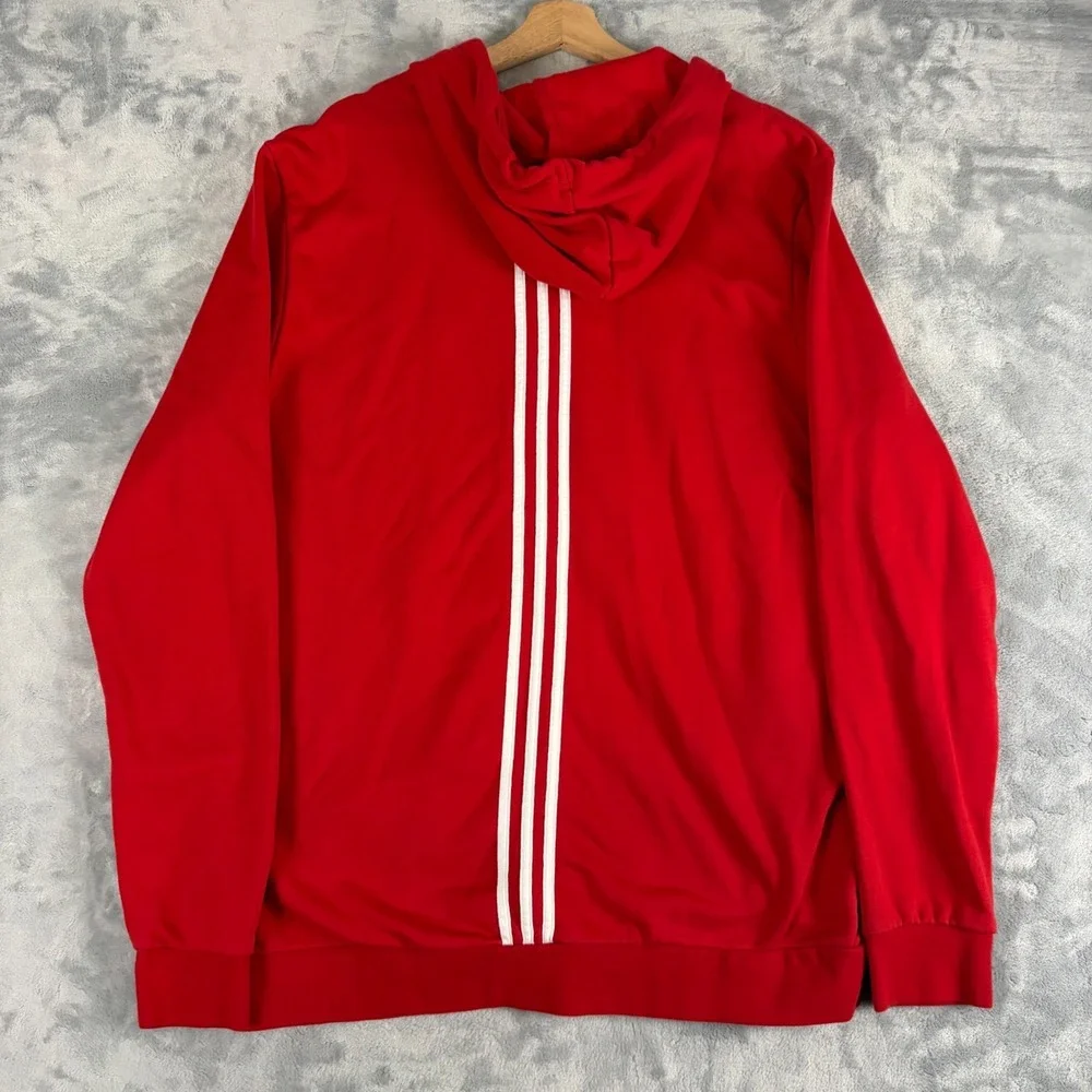 Adidas Men's 2XL New York Red Bulls Soccer Full Zip Hooded Jacket Hoodie Red - Picture 8 of 8